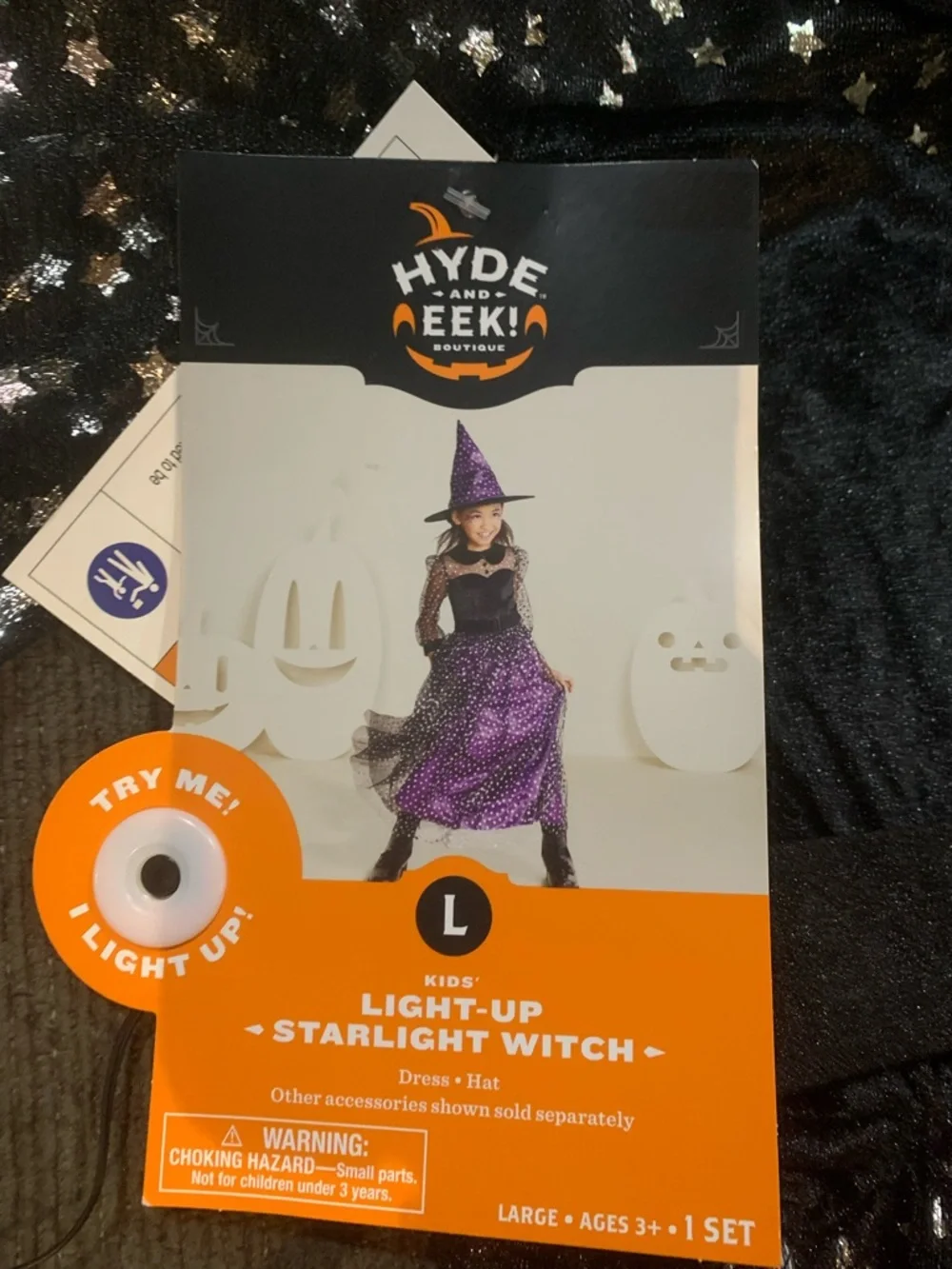 Hyde & Eek! Boutique Light-Up Starlight Witch Costume kids' Halloween outfit set - Picture 5 of 8